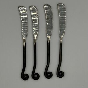 Gourmet Settings GS Treble Clef Flat Handle Butter Spreaders Knives SET OF 4